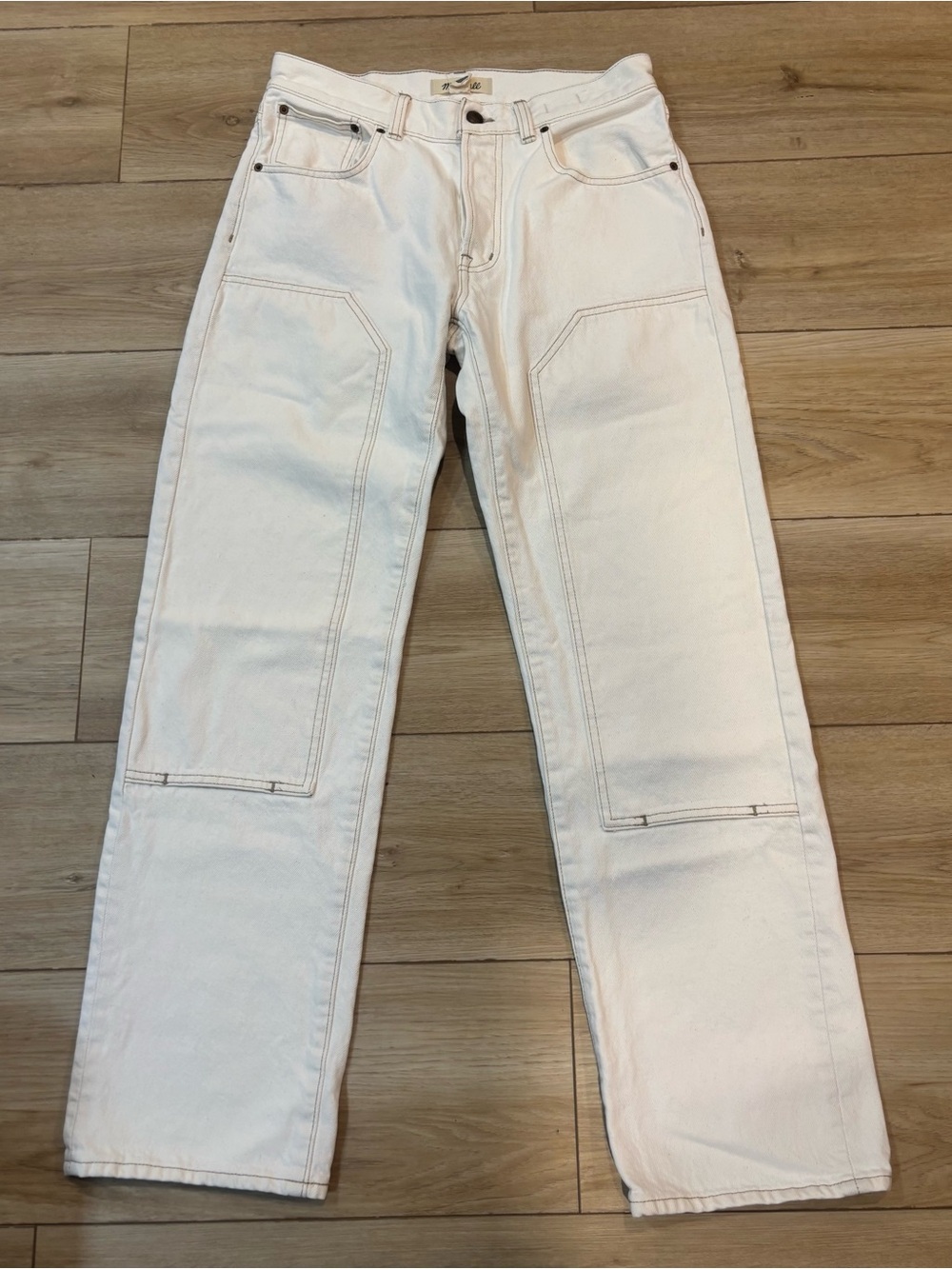 Madewell Jeans Womens 25 The Dean Easy Straight Jean Denim Double Knee